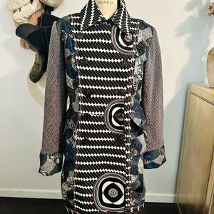 Desigual Black and White Geometric Jacket
